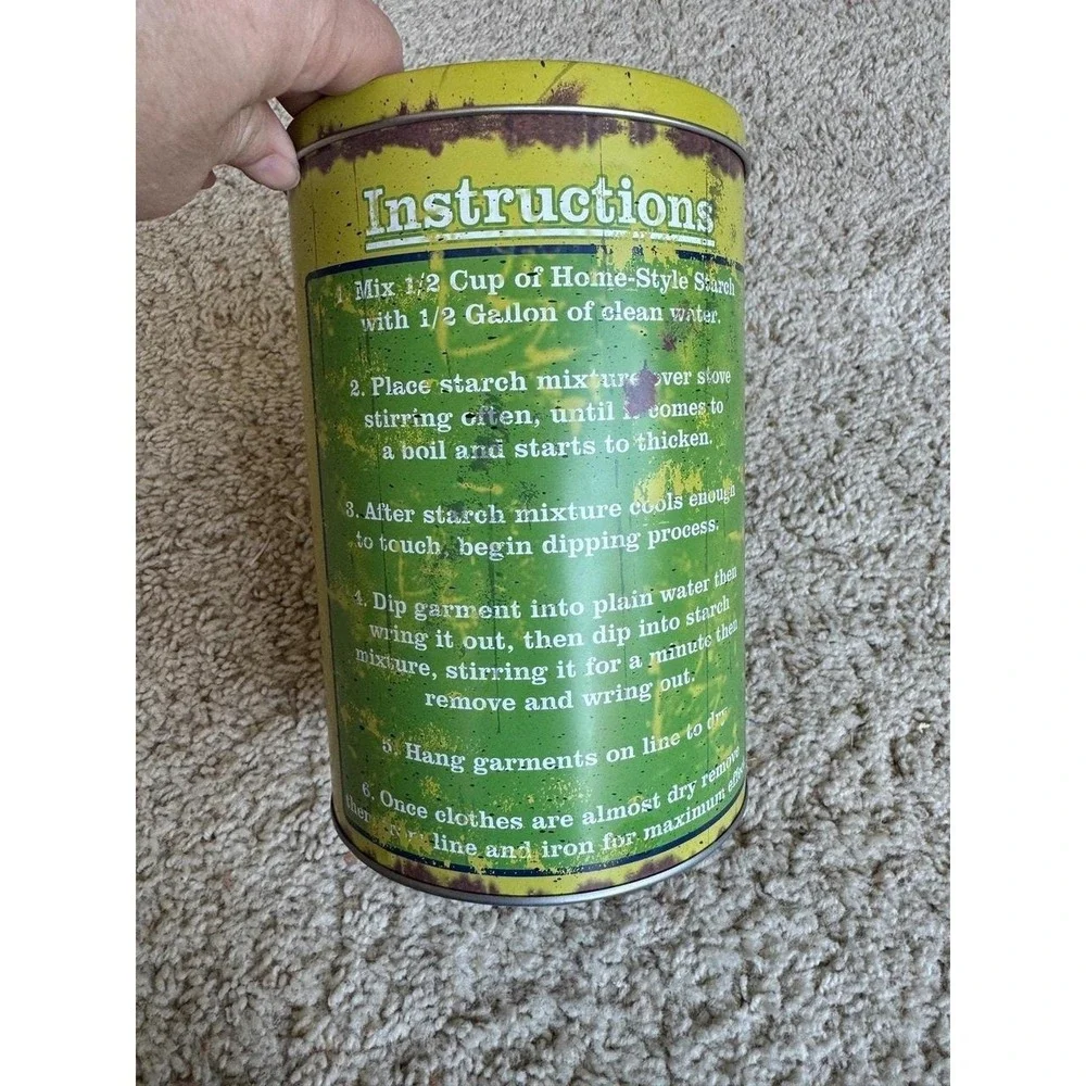 Ohio Wholesale Home-Style Starch Vintage Style Decorative Metal Storage Tin Can